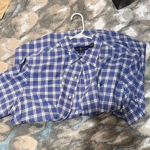 Polo by Ralph Lauren Blue and White Plaid Button-Down Shirt